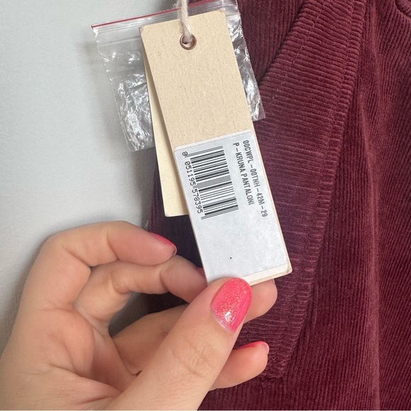 NWT DIESEL Women's Wine Red Corduroy Flare Pants y2k hippy boho 29 - Picture 5 of 9